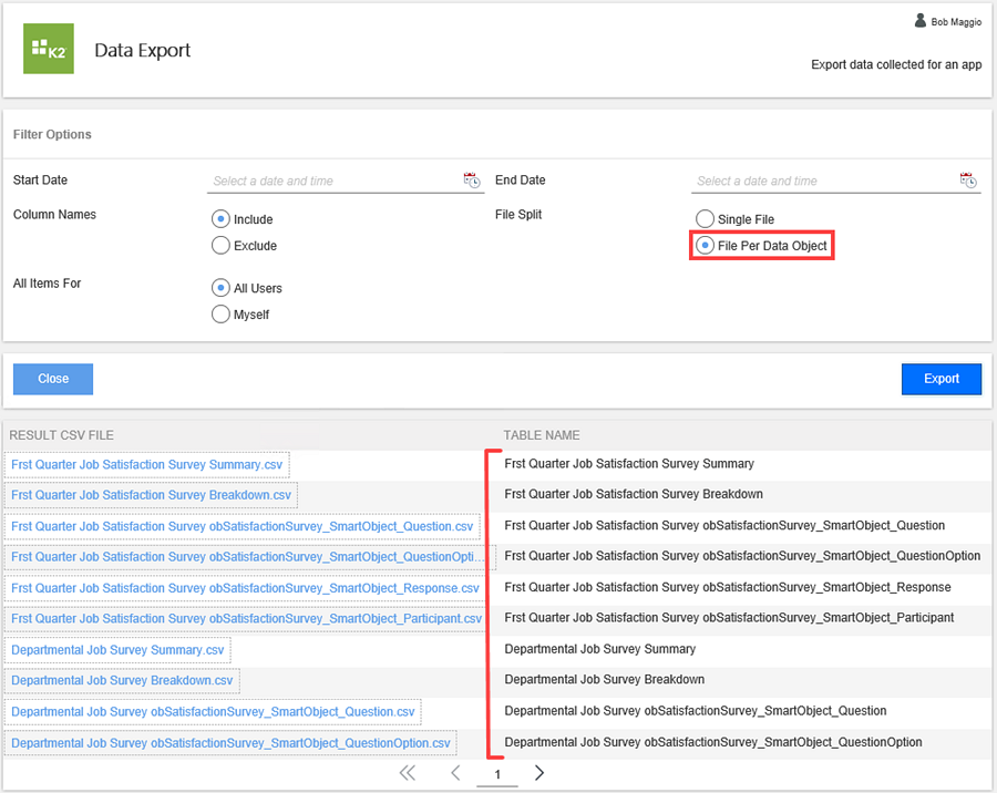 File Per Data Object Reports