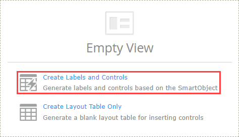 Create Labels and Controls