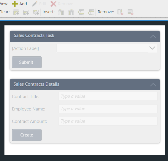 Form Design Canvas with Two Views