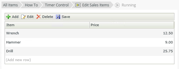 Add Sales Items