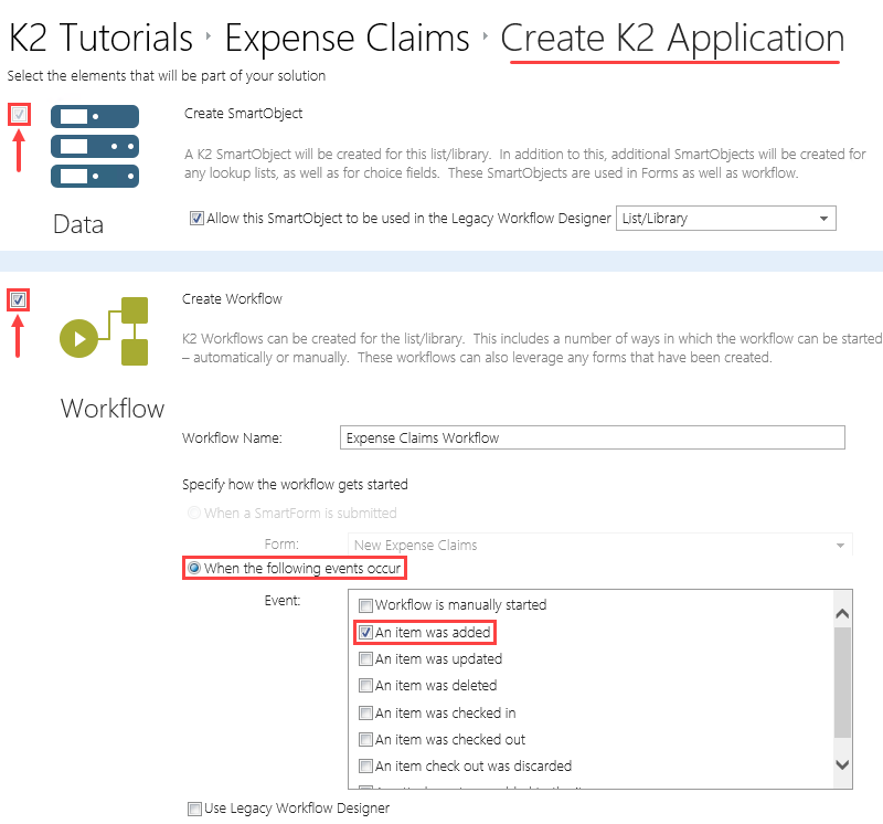 Create Data and Workflow Elements