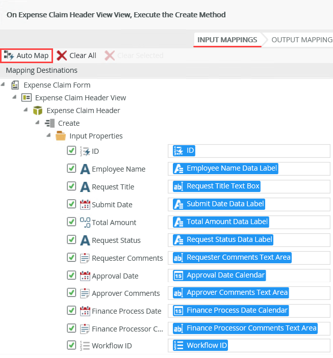 Auto-Map Input Mappings