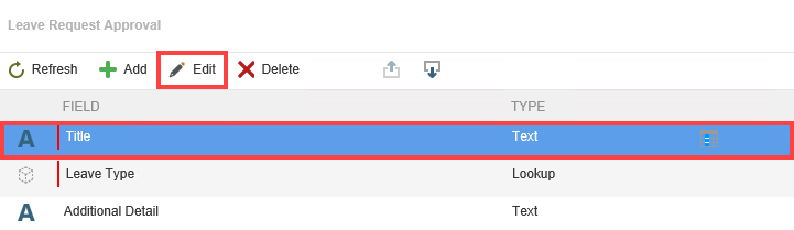 Edit a Data Field