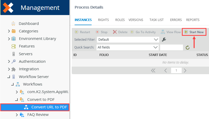 Start New Workflow Instance