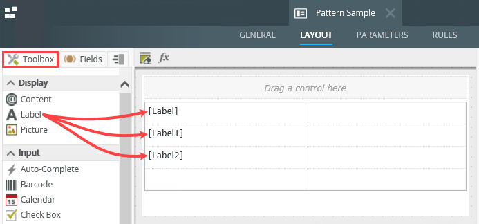 Add Label Controls