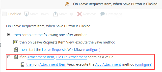 Add Attachment Action