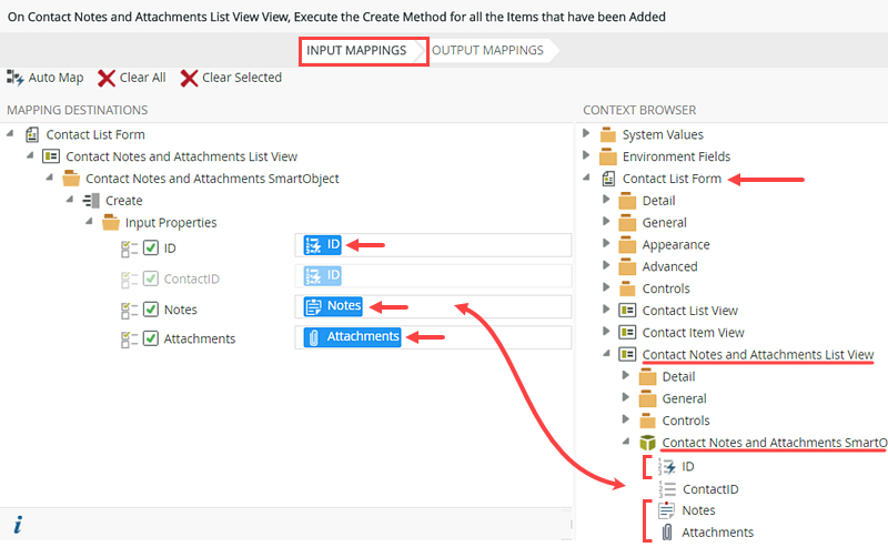 Mapping Detail Record Properties