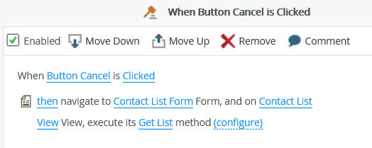 Cancel Button Rule