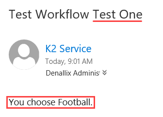The Final Email Reflects the Action You Selected
