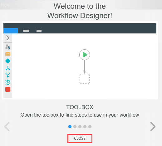 Workflow Designer Tip Box