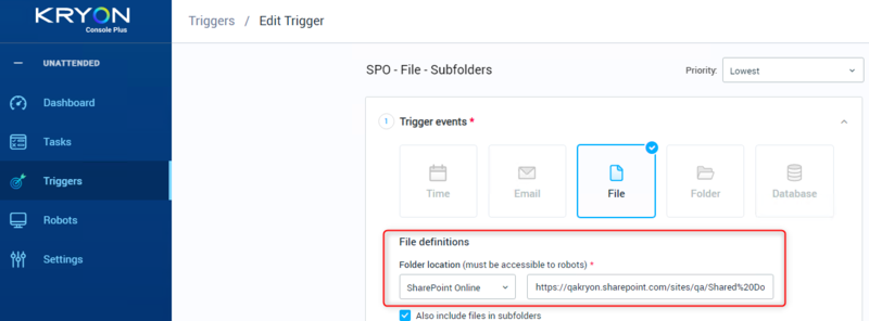 Connect Triggers to SharePoint Online