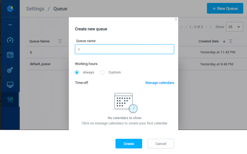 Queue Settings and Calendars