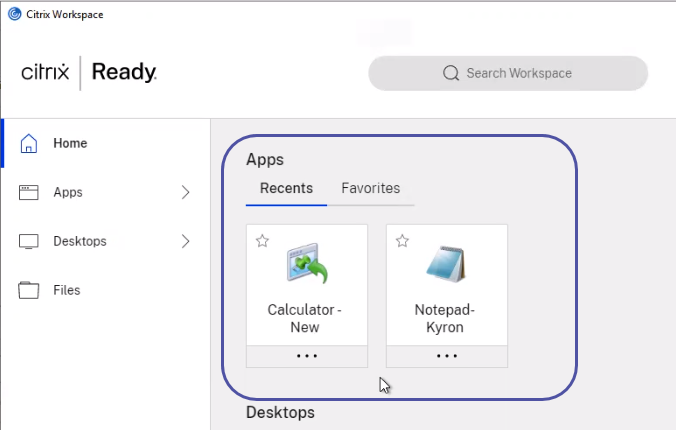 Working with Citrix Applications