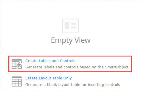 Create Labels and Controls