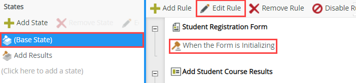 Edit Form Initializing Rule