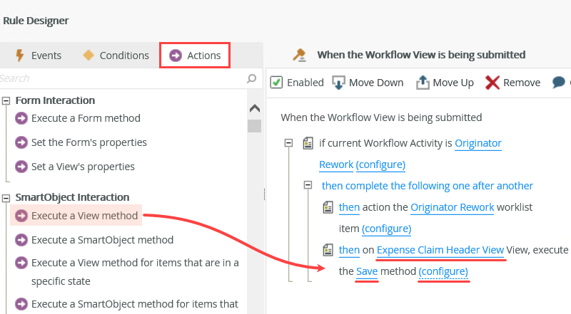 Execute View Method