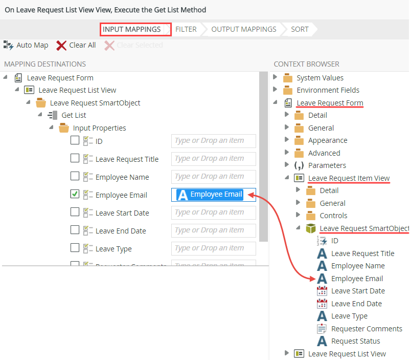 Use SmartObject Property for Input Properties