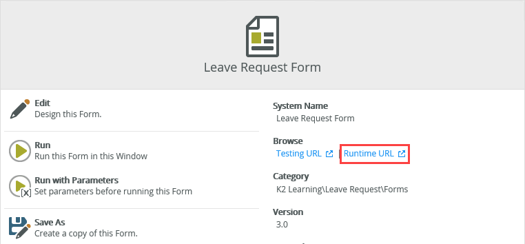 Runtime URL in Properties Pane