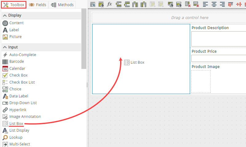 Add List Box Control