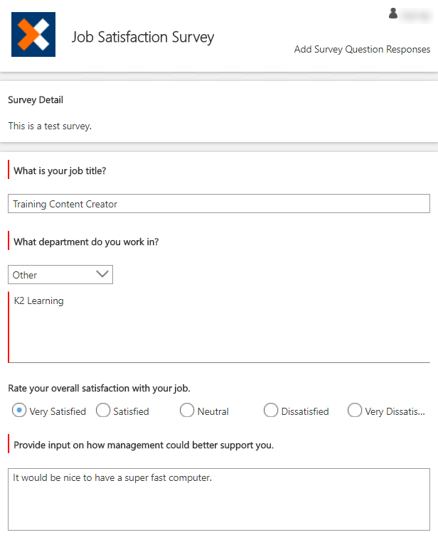 Sample Job Satisfaction Survey