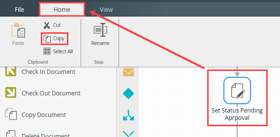 Adding an Update Document Properties Step