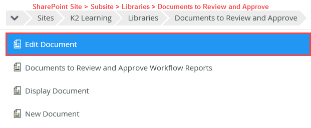 Selecting a Task SmartForm