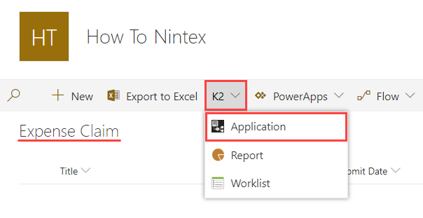 Create Application Elements