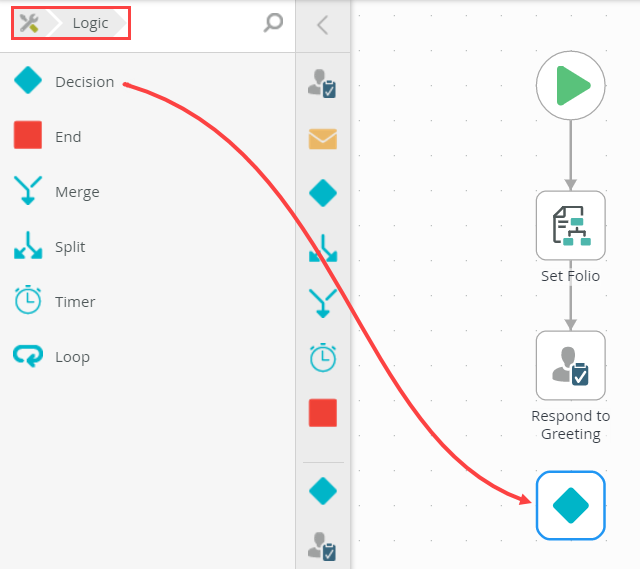 Adding a Decision Step to the Canvas