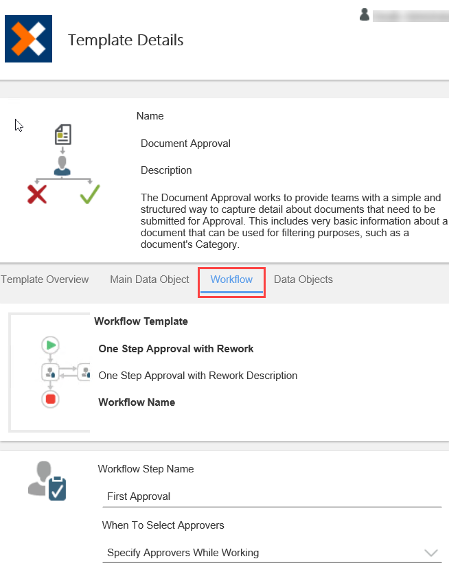 Default Workflow for Document Approval Template Type