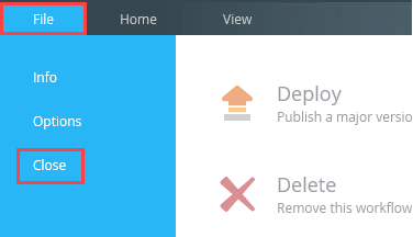 Close Workflow Designer