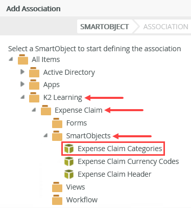 Assign Association Screen