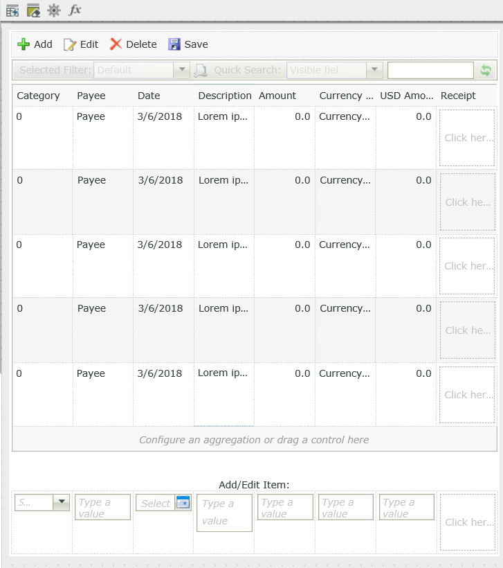 Expense Claim Details View