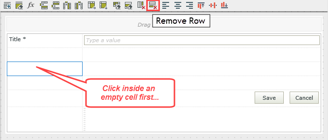 Remove Row