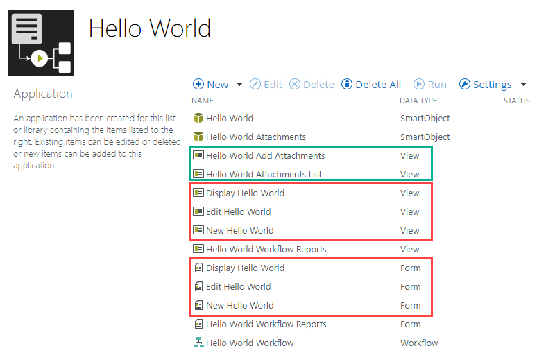 Generated Forms and Views