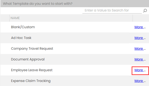 Selecting a Template