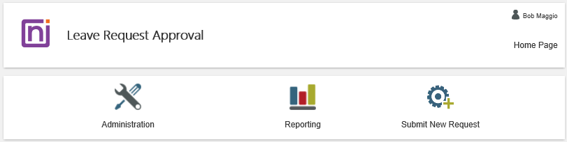 Application Landing Page