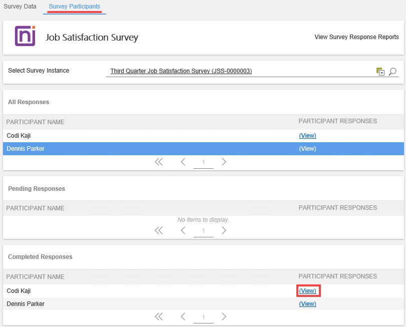 participant Responses Data