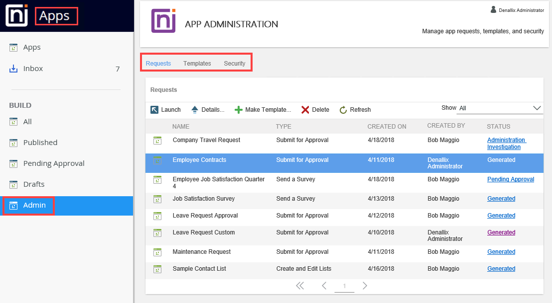 My Apps Icons for Administrators
