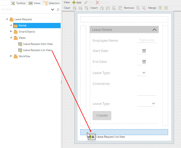 Drag View Onto Canvas