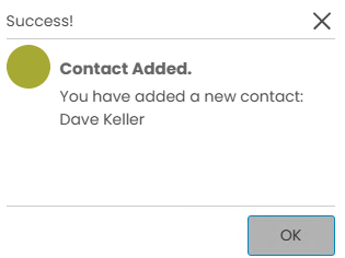 Confirmation Message