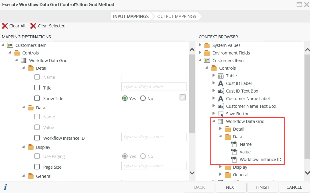Workflow Data Grid Control(Report)
