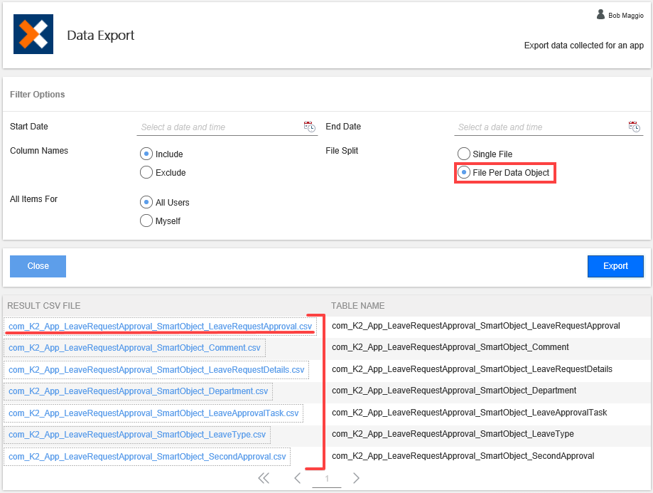 File Per Data Object Reports