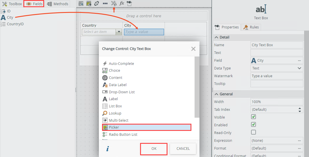 How To: Use the Picker Control to use another control's data to filter ...