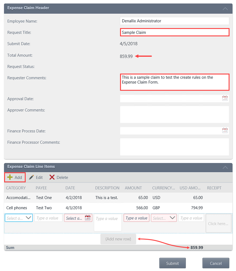 Sample Form