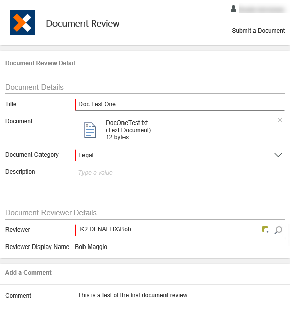 Document Review Form