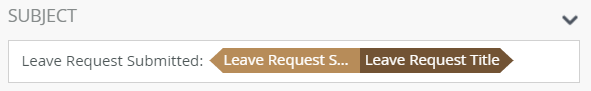 Entering the Leave Request Subject Line