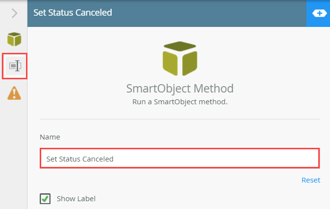 Change the SmartObject Method Label