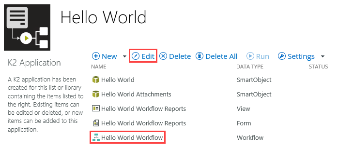 Edit the Workflow