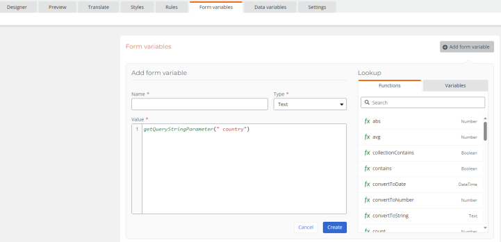 Rules getqueryparameters tab