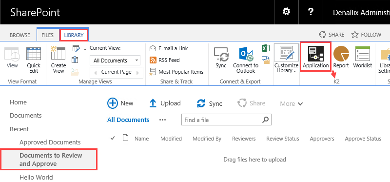 K2 Application Elements Page
